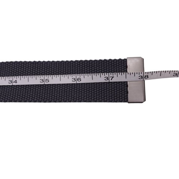 Under Armour Webbed Belt OSFM Gray Woven Canvas Military Style Adjustable Clasp - Picture 9 of 9